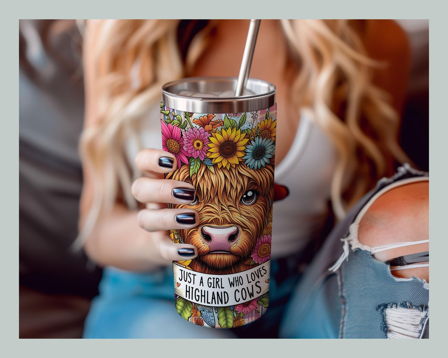 Just a Girl who loves Highland Cows Tumbler