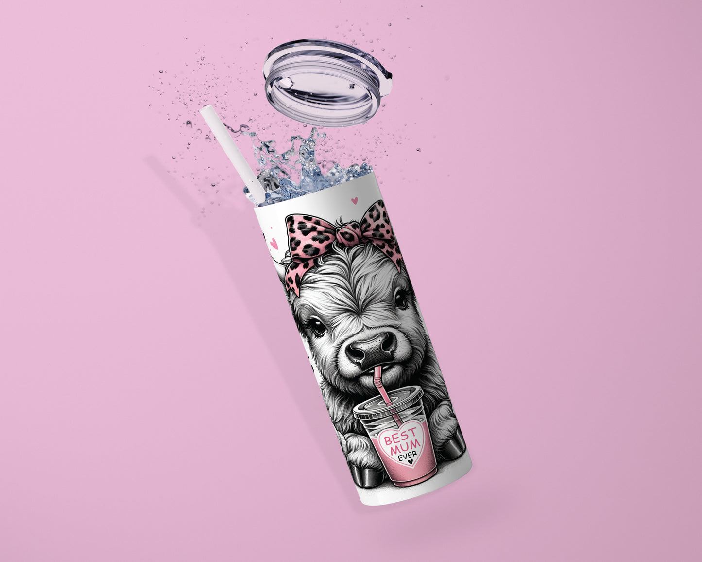 Best Mum Highland Cow Tumbler