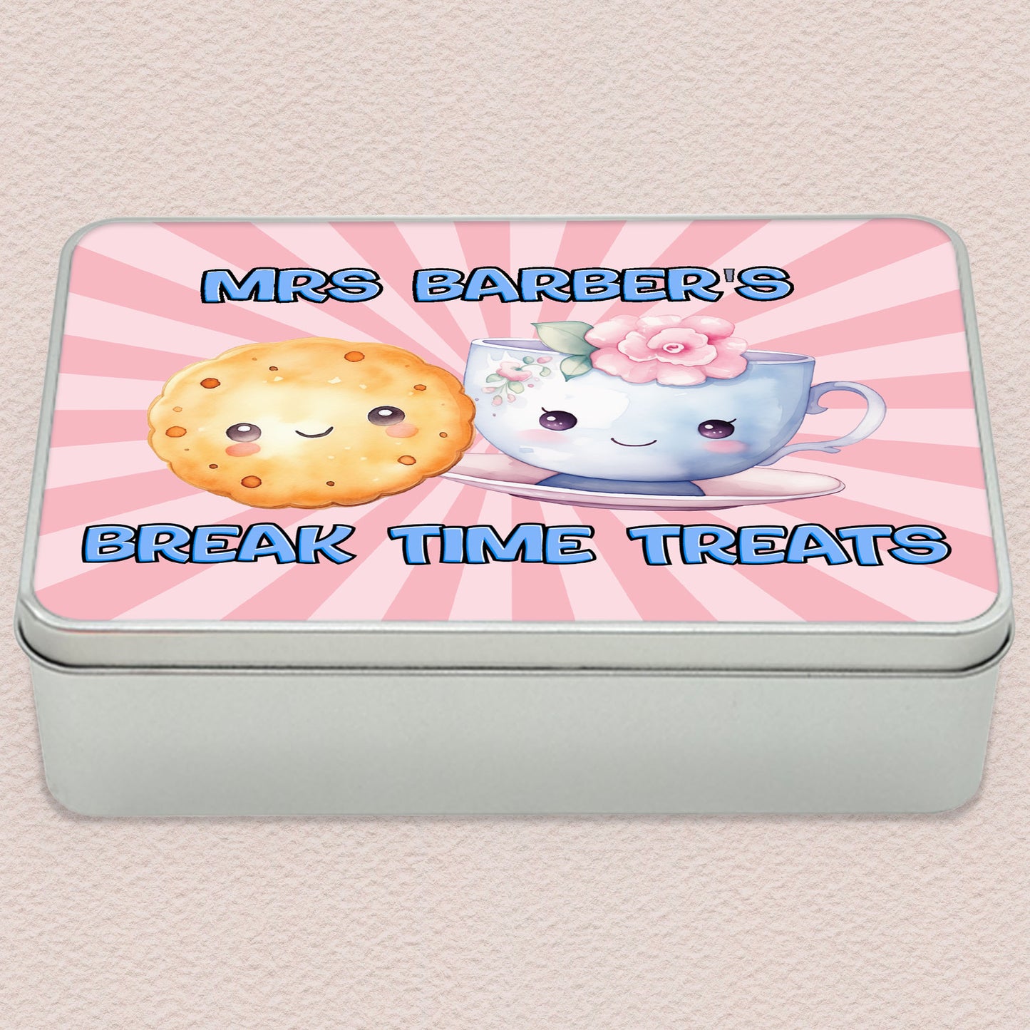 Personalised Teacher's Break Time Treats Tin