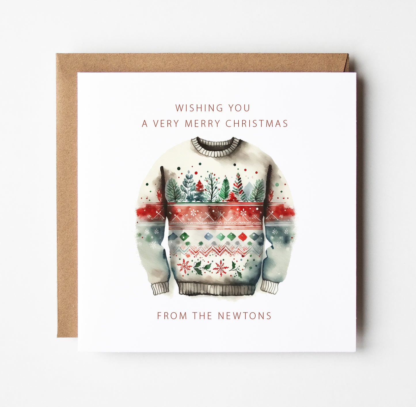Personalised Christmas Jumper Card