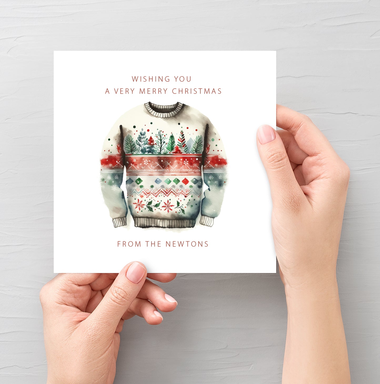 Personalised Christmas Jumper Card