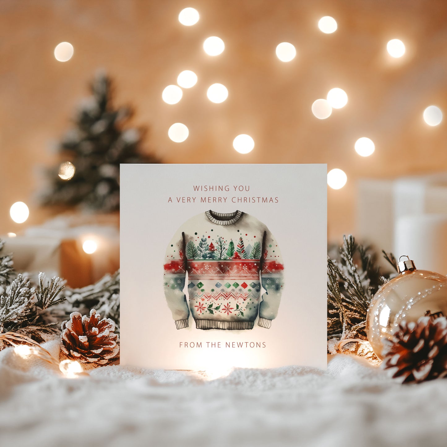 Personalised Christmas Jumper Card