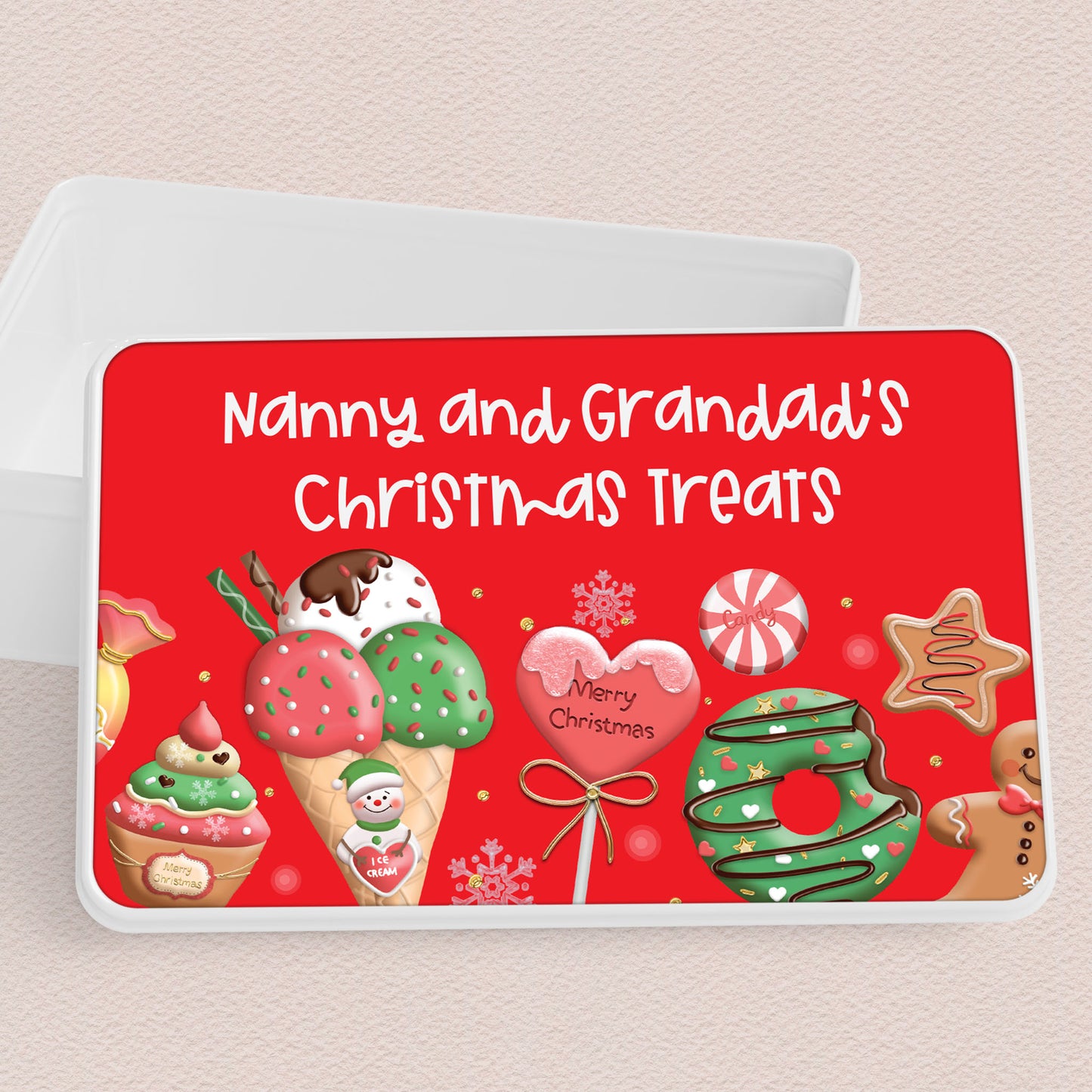 Personalised Grandparents Christmas Tin