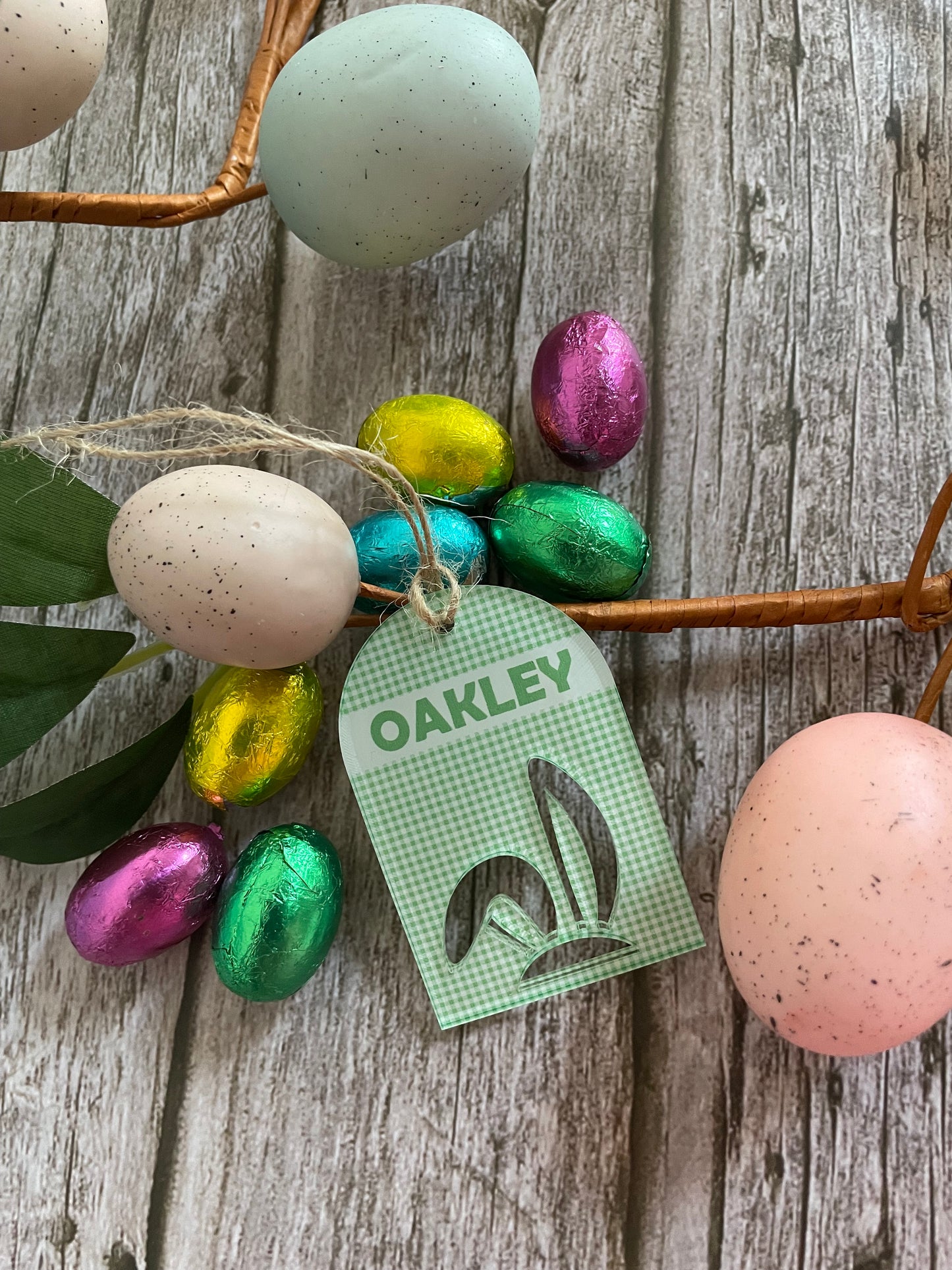Personalised Easter Bunny Acrylic Tag
