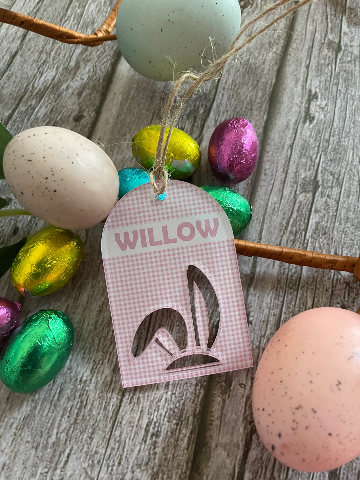 Personalised Easter Bunny Acrylic Tag