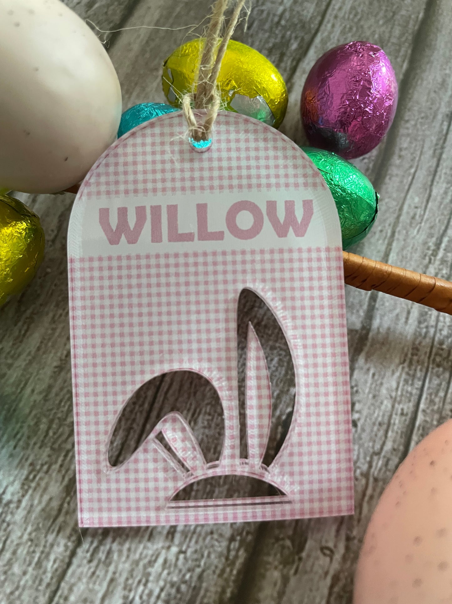 Personalised Easter Bunny Acrylic Tag