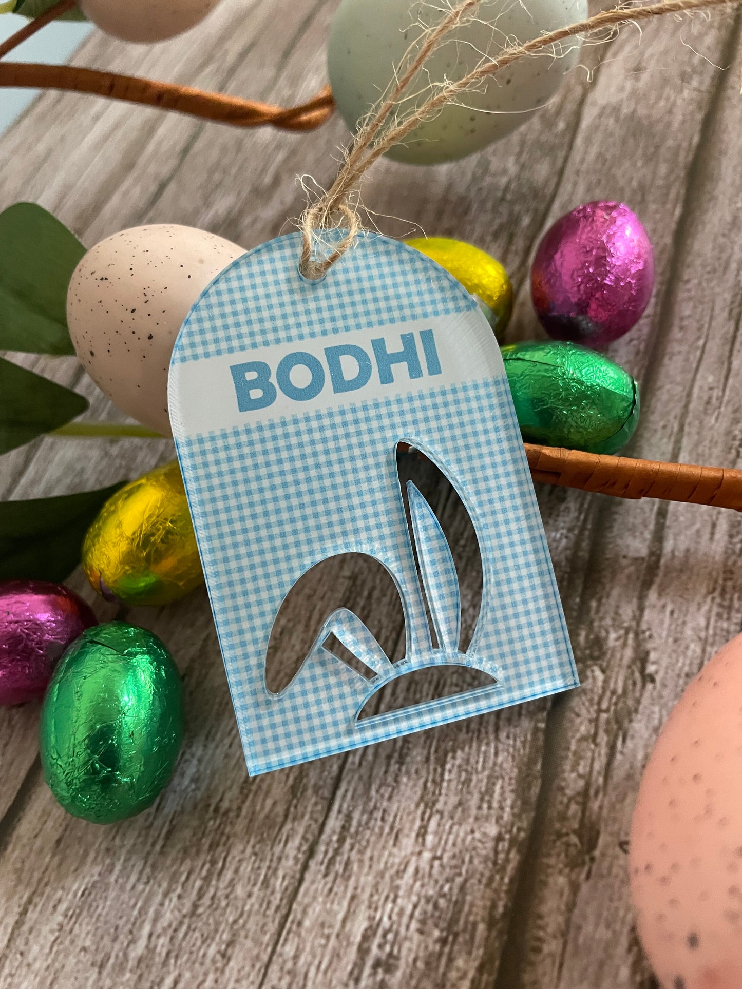 Personalised Easter Bunny Acrylic Tag