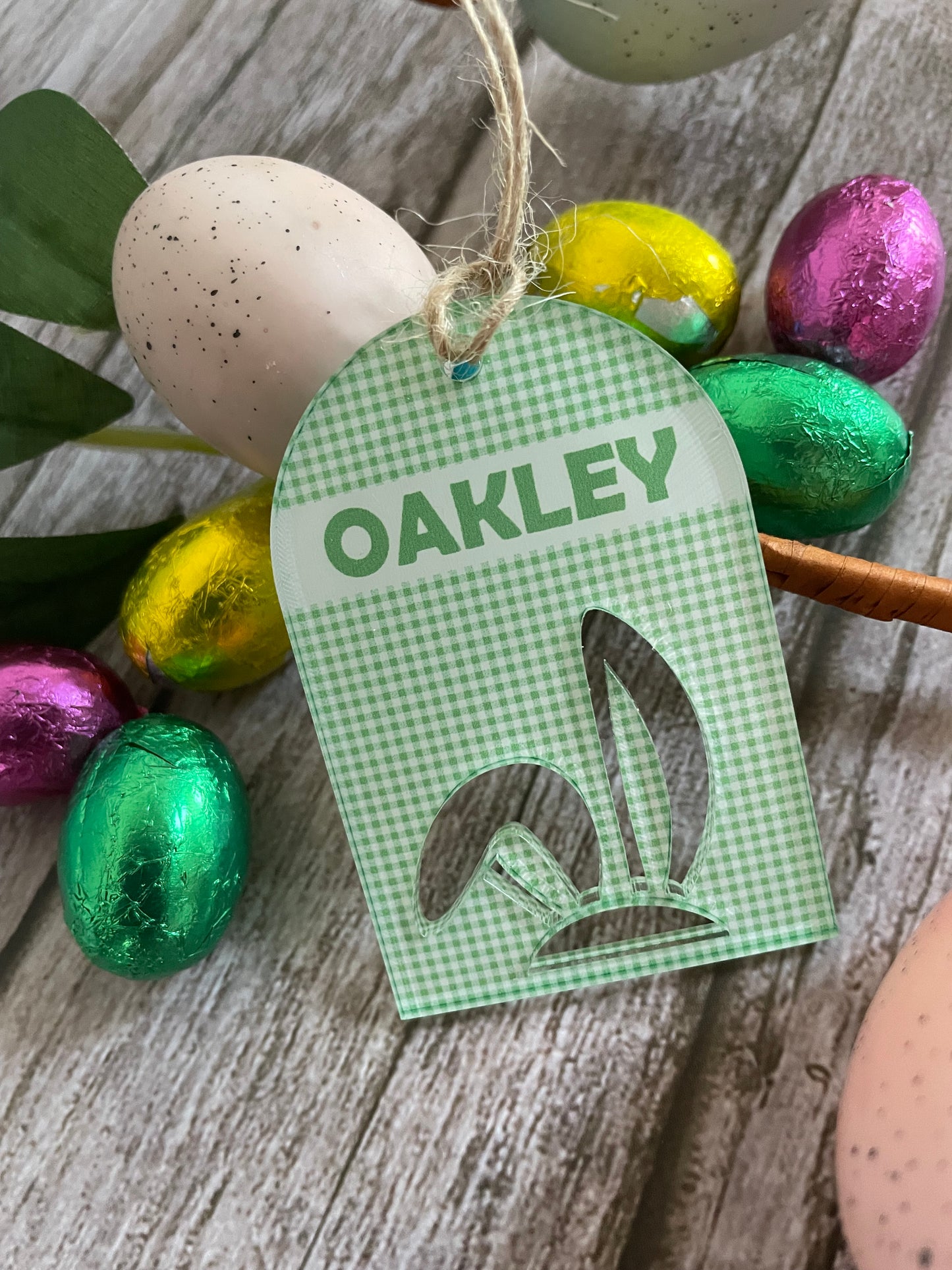 Personalised Easter Bunny Acrylic Tag