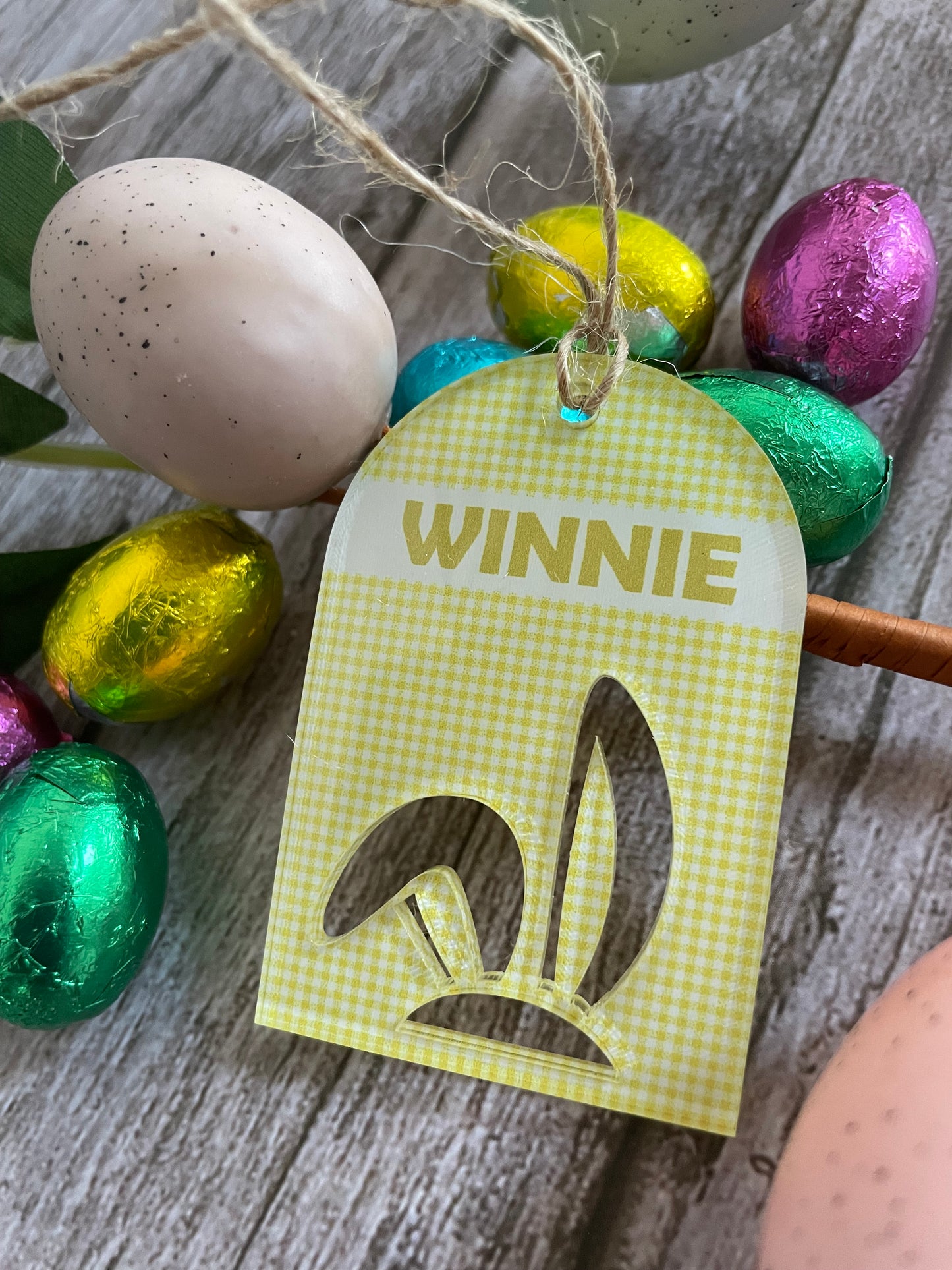 Personalised Easter Bunny Acrylic Tag