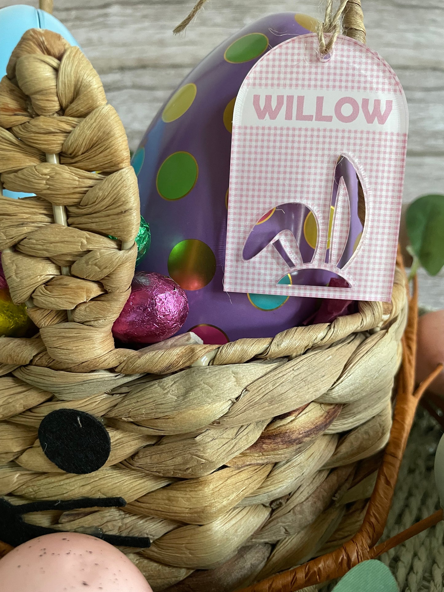 Personalised Easter Bunny Acrylic Tag