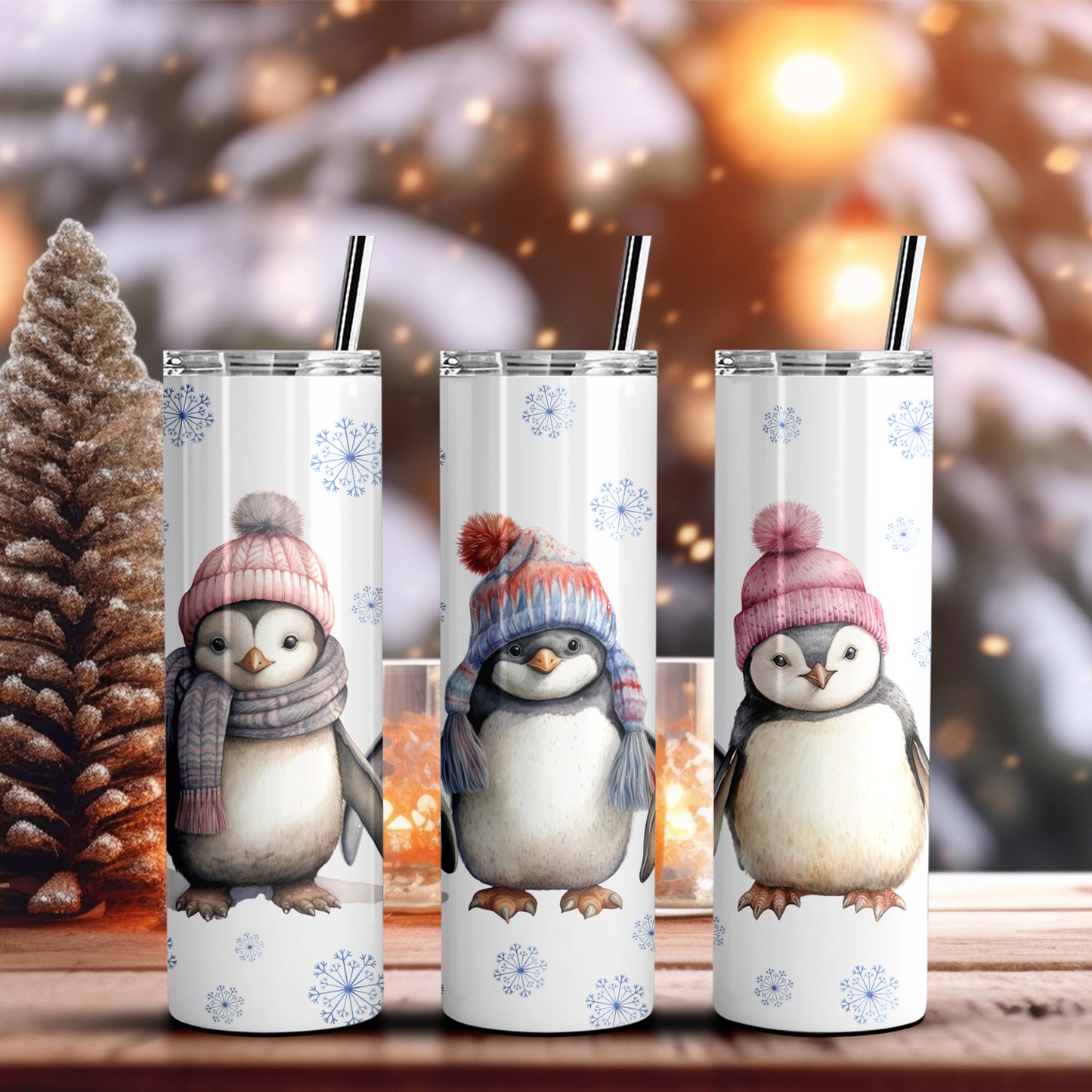 Winter Penguins Tumbler