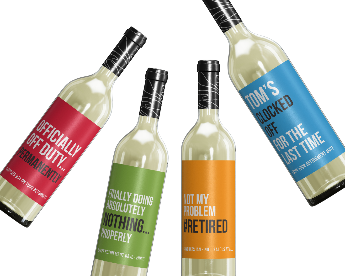 Funny Retirement Wine Label
