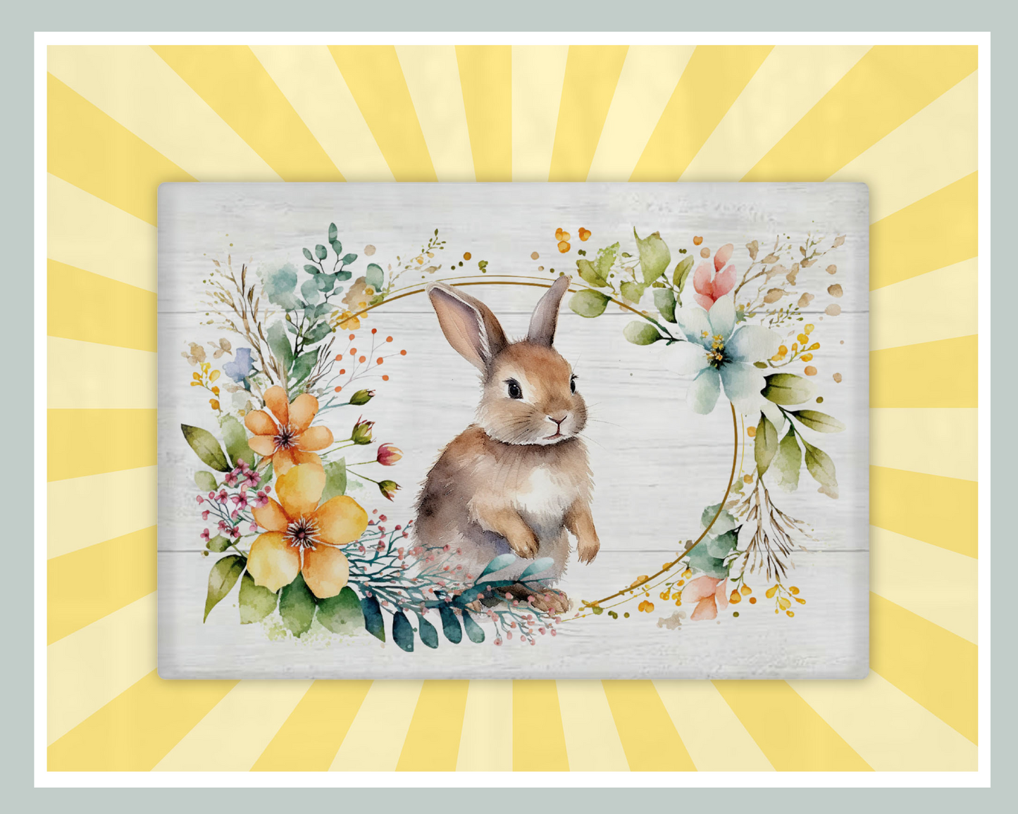 Floral Rabbit Chopping Board