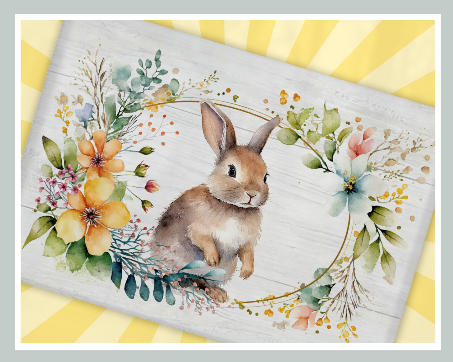 Floral Rabbit Chopping Board