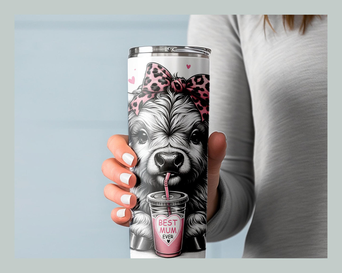 Best Mum Highland Cow Tumbler