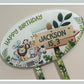 Personalised Jungle Safari Acrylic Cake Topper