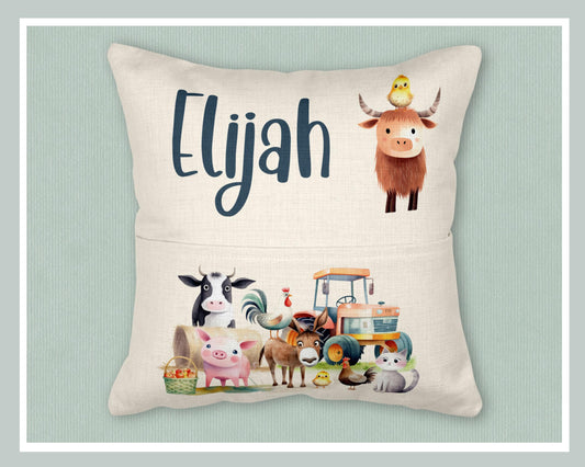 Personalised Farm Reading Cushion