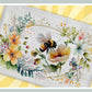 Floral Bumble Bee Glass Chopping Board