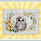 Floral Owl Glass Chopping Board