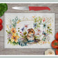 Floral Mouse Glass Chopping Board