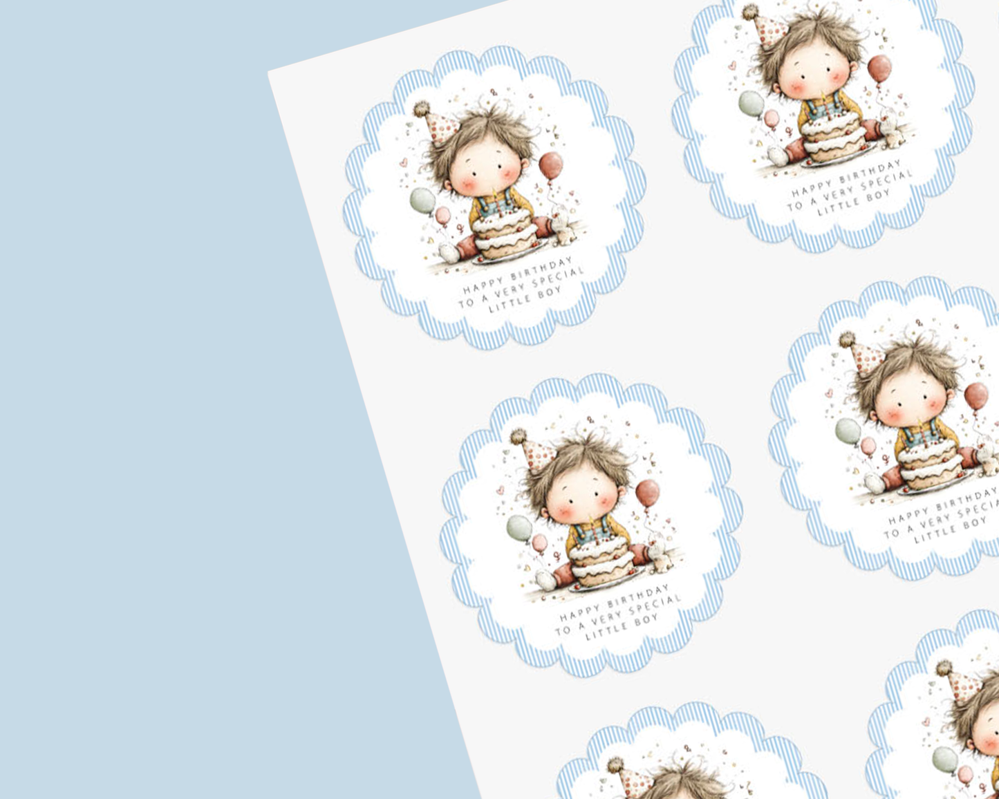 Happy Birthday Little Boy Stickers