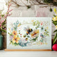 Floral Bumble Bee Glass Chopping Board