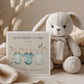 Personalised New Baby Boy Card: Clothes Line Birth Announcement