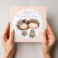 Whimsical Bride and Groom Wedding Day Card