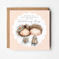 Whimsical Bride and Groom Wedding Day Card