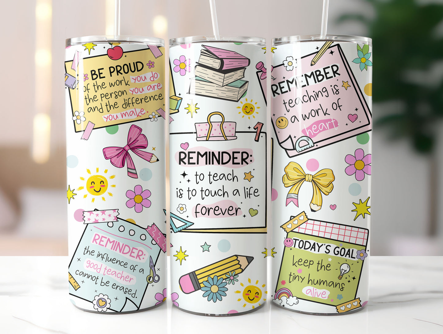 Teacher Daily Reminder Affirmations Tumbler