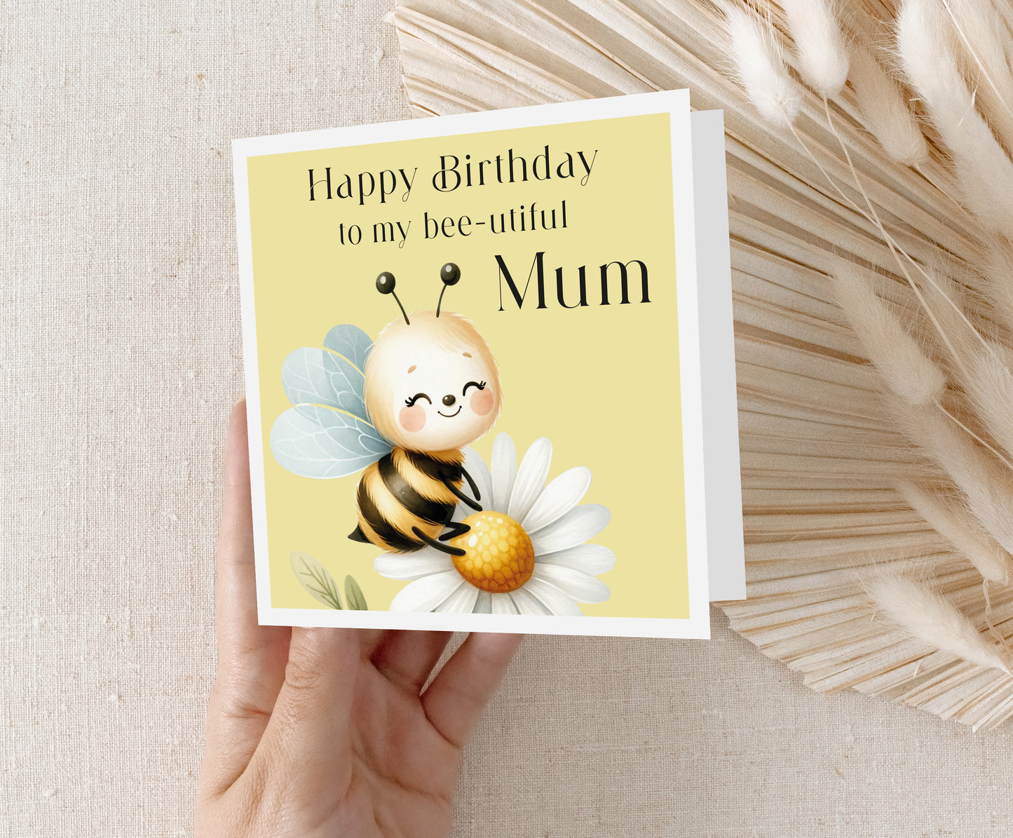 Bee and Daisy Birthday Card for Mum