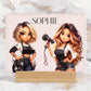 Personalised Glass Hair Straighteners Board : Hair Stylist Duo