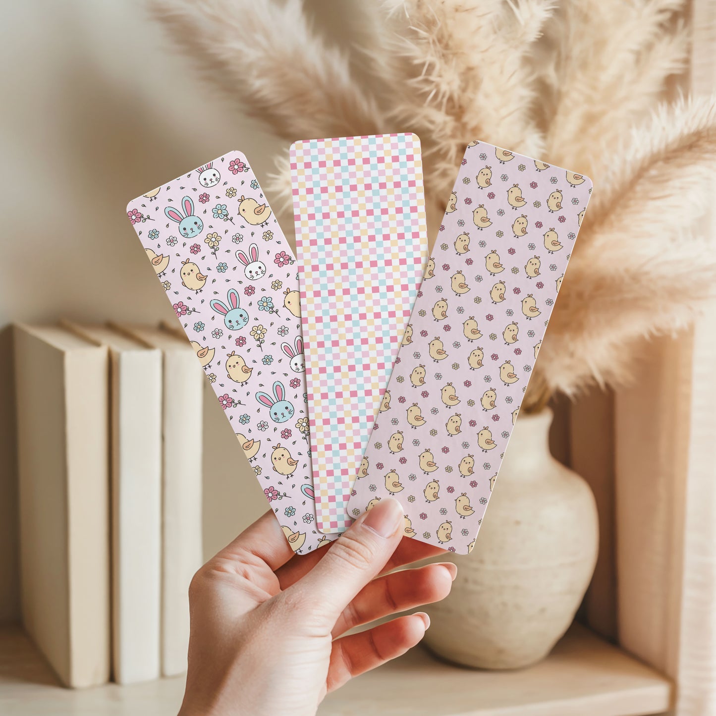 Metal Bookmark: Easter Bunnies and Chicks