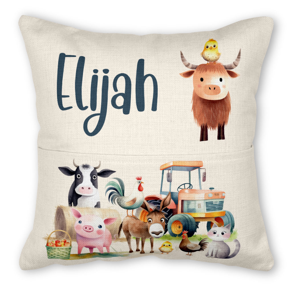 Personalised Farm Reading Cushion