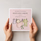 Personalised New Baby Girl Card: Washing Line, Baby Clothes