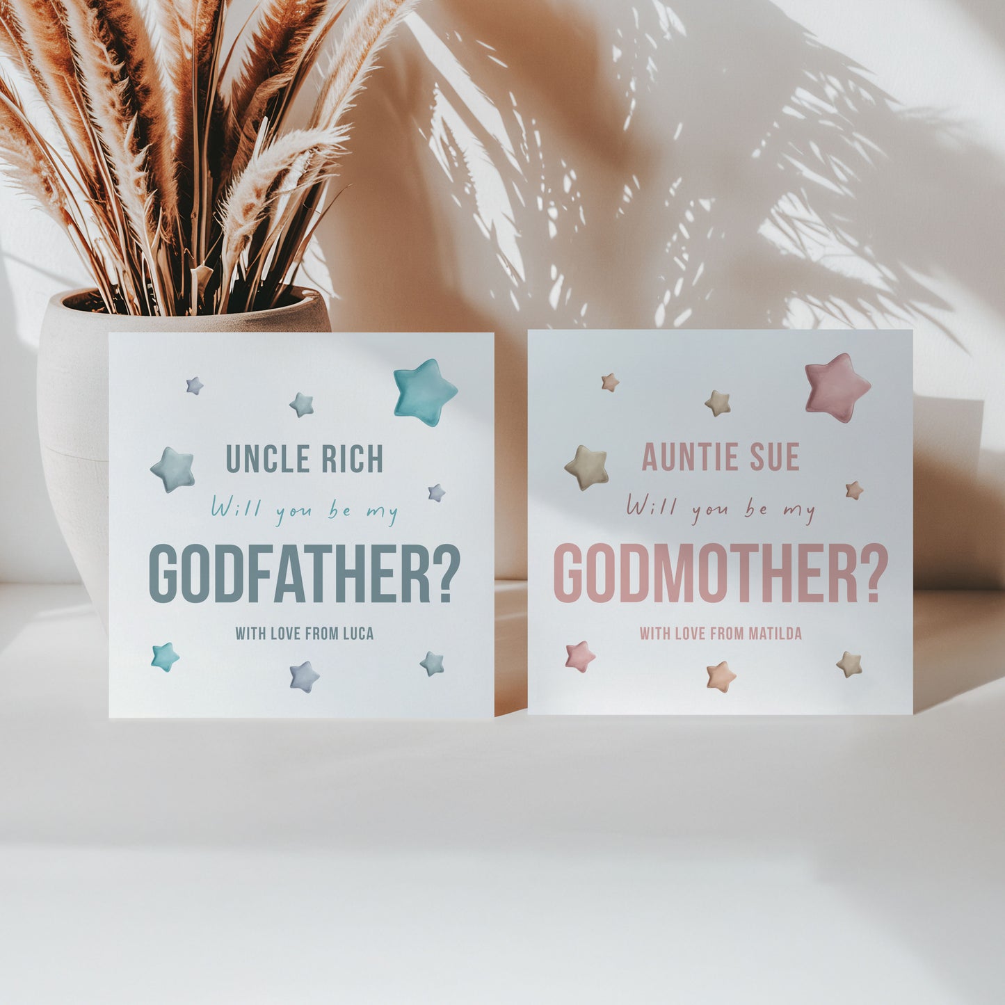 Personalised Godparent Proposal Card