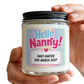 Hello Nanny Pregnancy Announcement - Personalised Candle Label