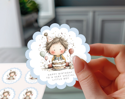 Happy Birthday Little Boy Stickers