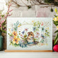 Floral Mouse Glass Chopping Board