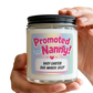 Promoted to Nanny Pregnancy Announcement - Personalised Candle Label