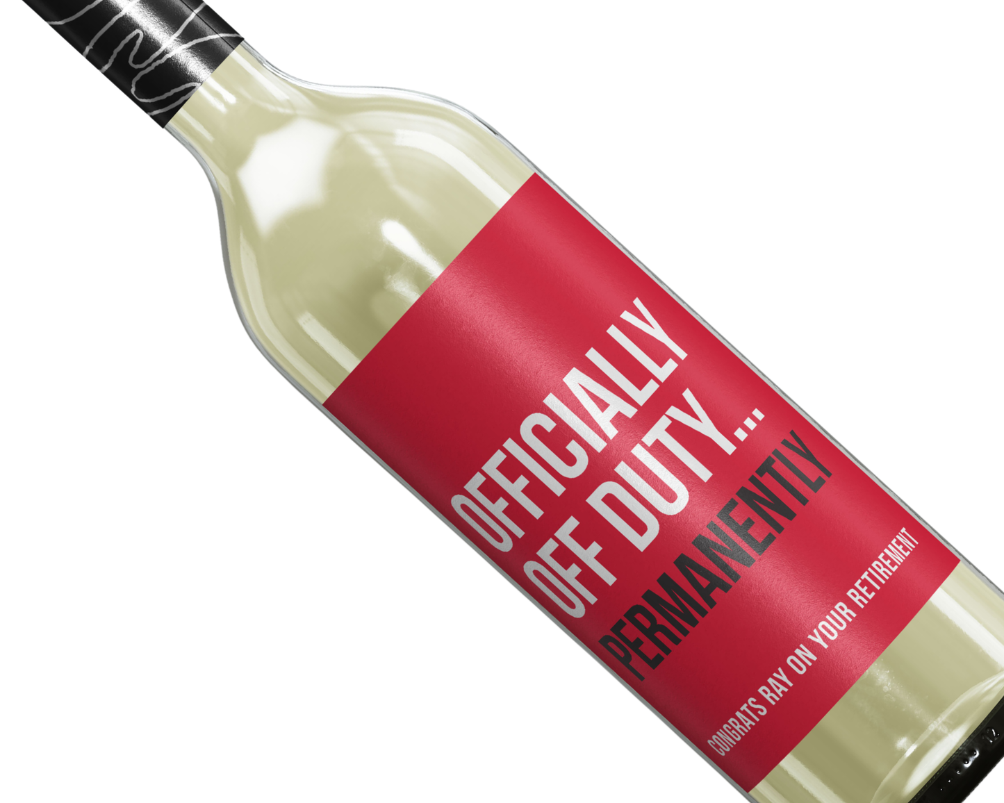 Funny Retirement Wine Label