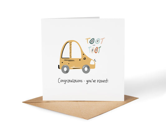 Driving Test Congratulations Card