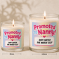 Promoted to Nanny Pregnancy Announcement - Personalised Candle Label