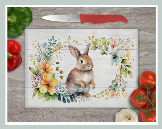 Floral Rabbit Chopping Board