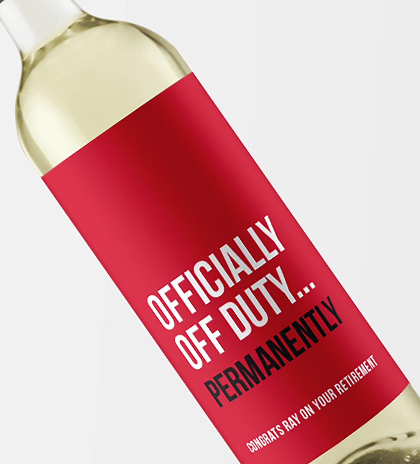 Funny Retirement Wine Label