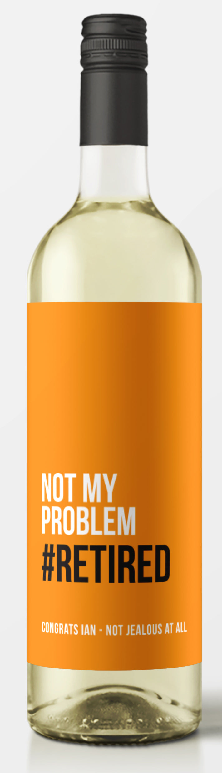 Funny Retirement Wine Label