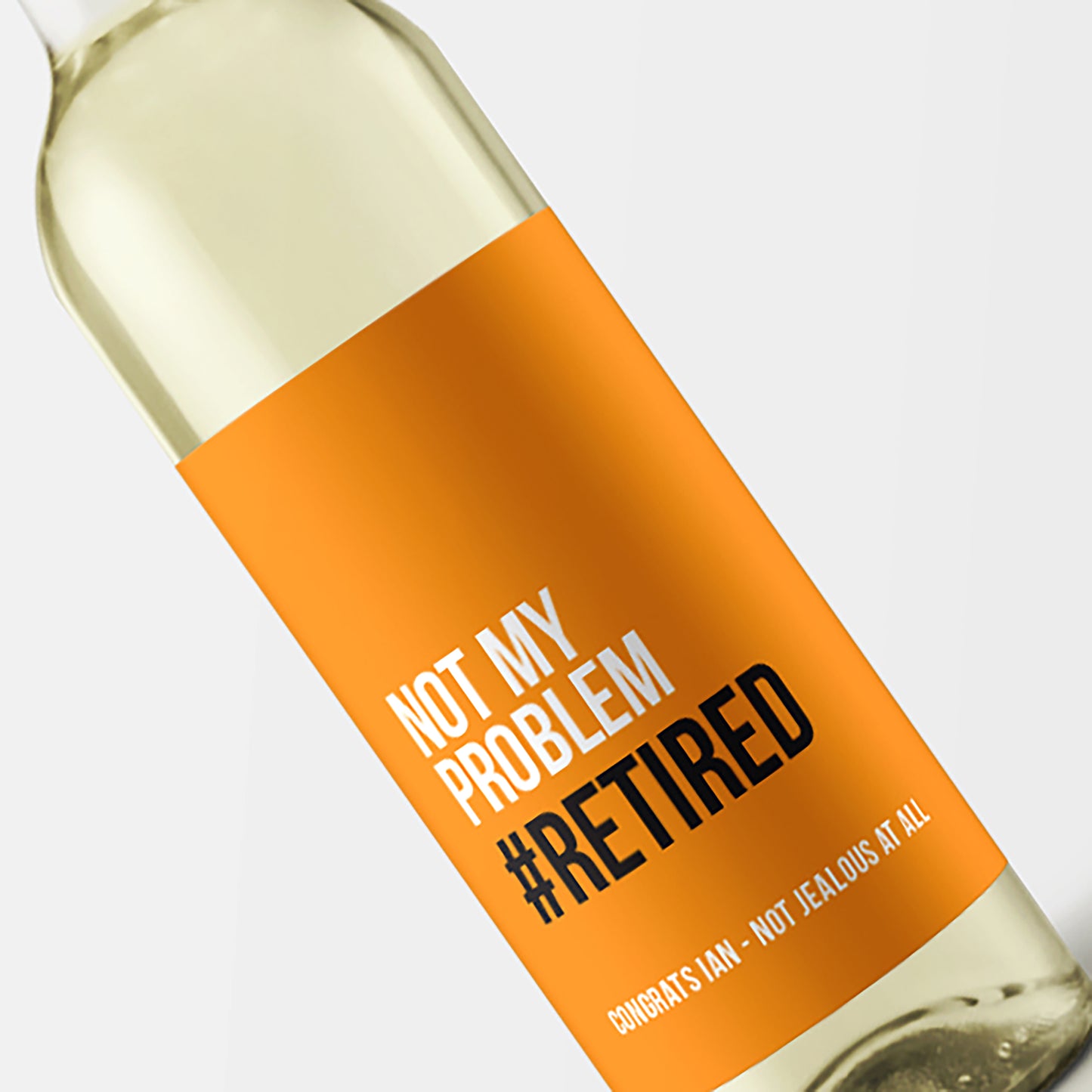 Funny Retirement Wine Label