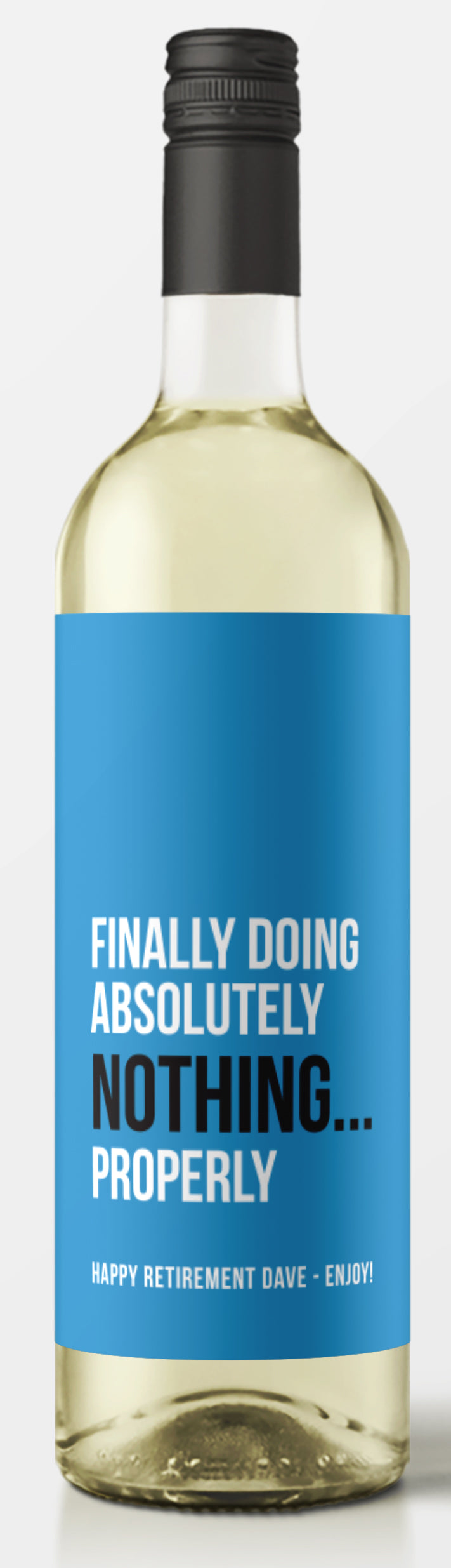 Funny Retirement Wine Label