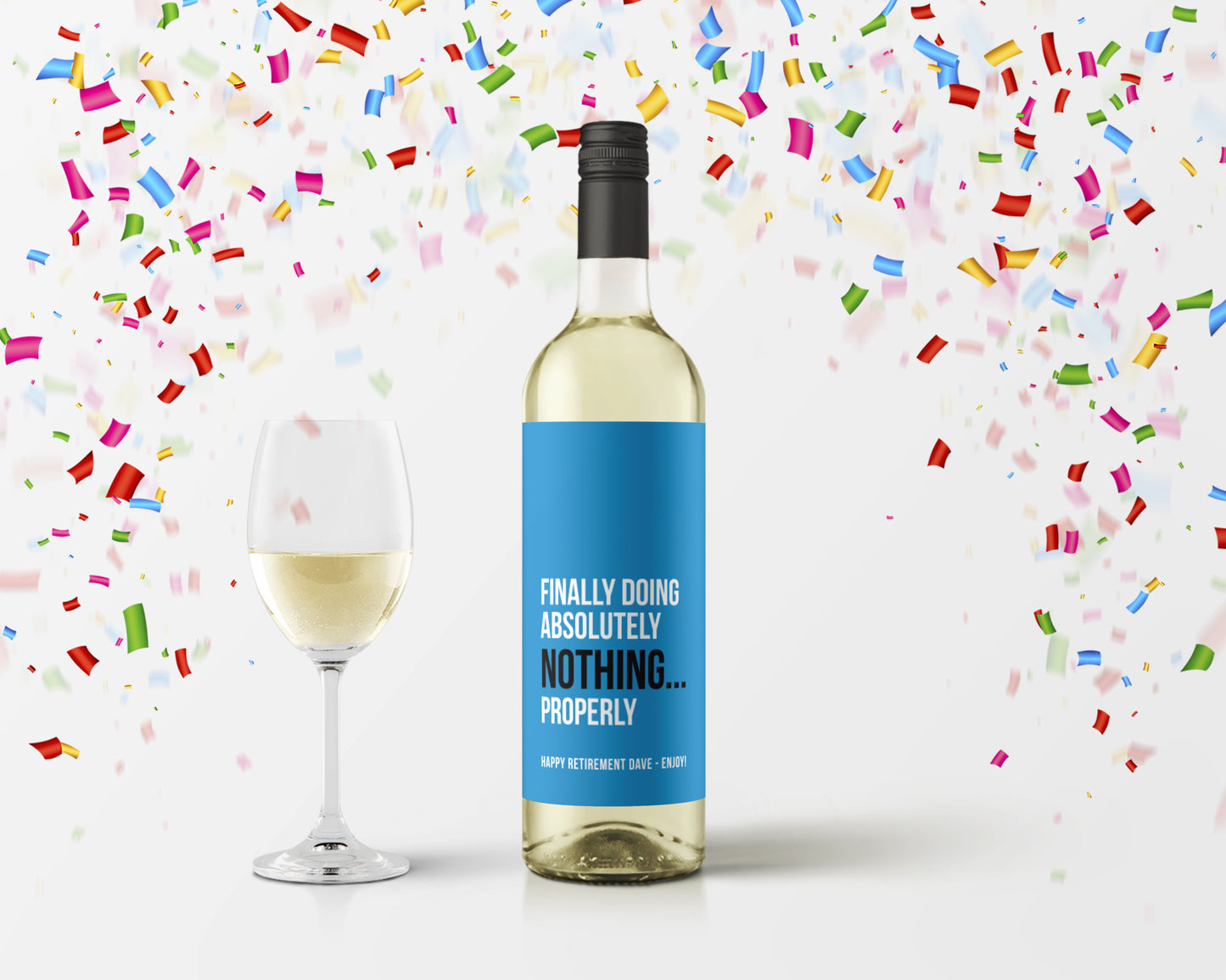 Funny Retirement Wine Label