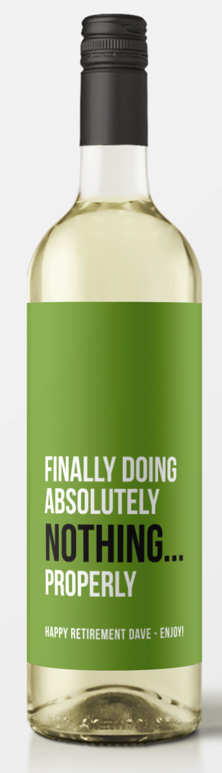 Funny Retirement Wine Label